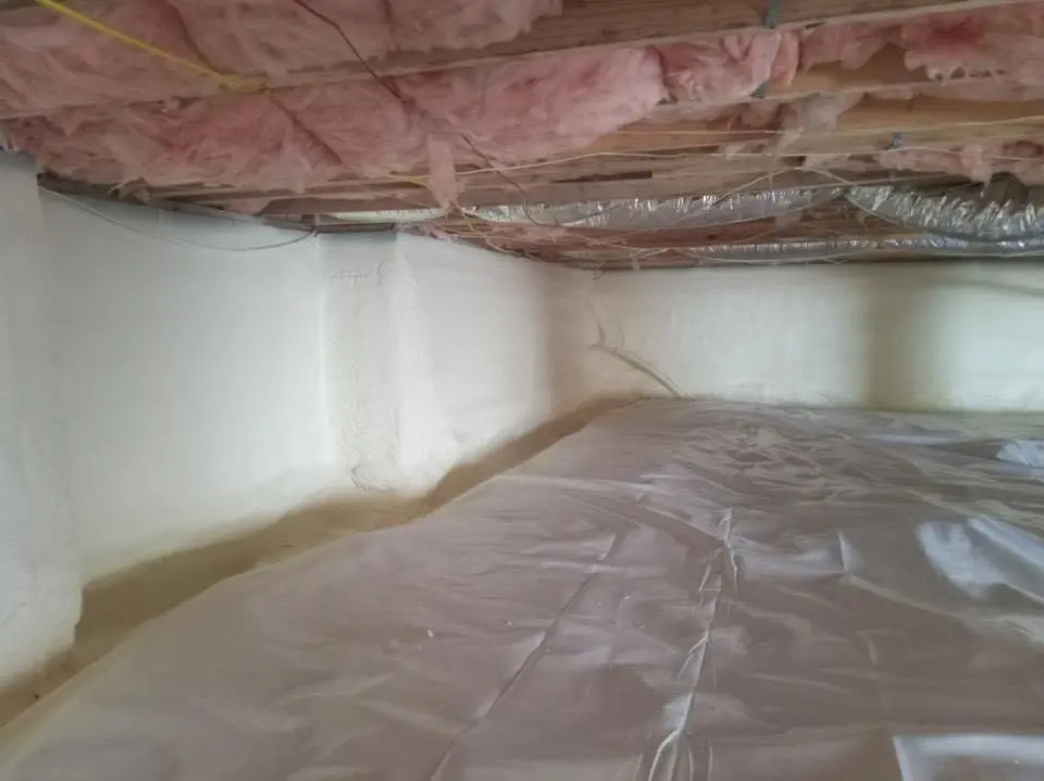 Crawl space encapsulation with closed-cell spray foam for Roof Maintenance in Northfield